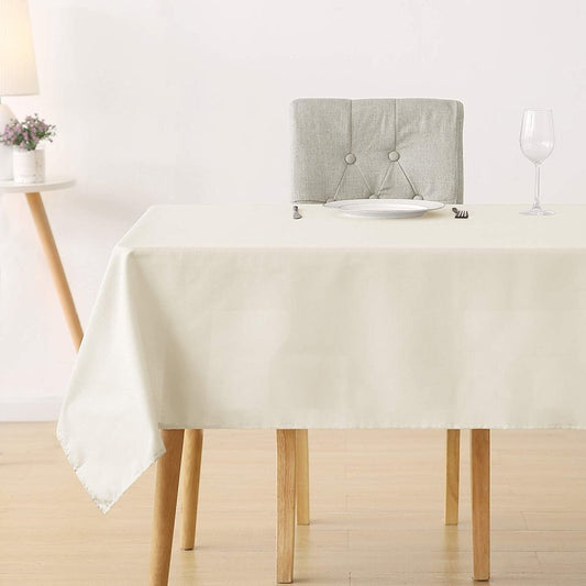 Solid Color Water Resistant Tablecloth - Faux Linen